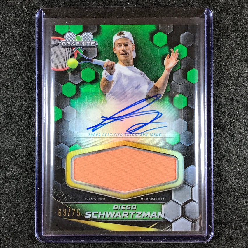 2024 Topps Graphite Tennis DIEGO SCHWARTZMAN Graphite Signature Relic Auto 69/75
