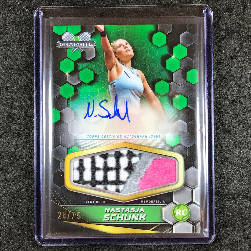 2024 Topps Graphite Tennis NASTASJA SCHUNK Graphite Signature Relic Auto 28/75