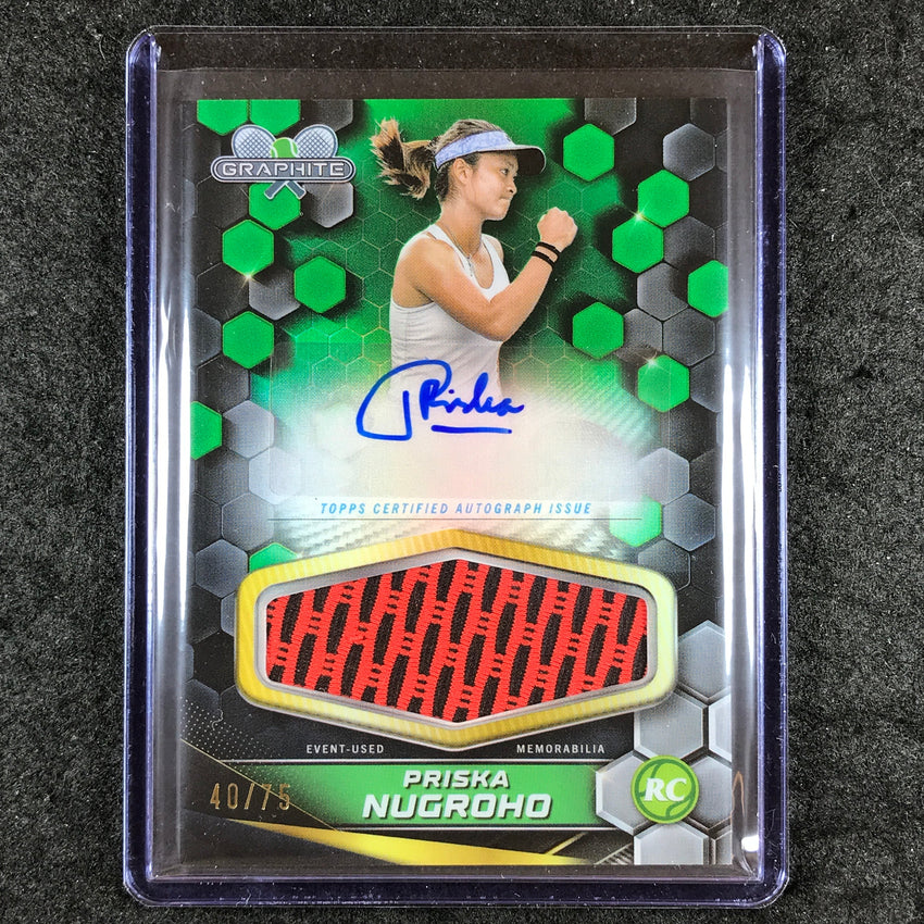 2024 Topps Graphite Tennis PRISKA NUGROHO Graphite Signature Relic Auto 40/75