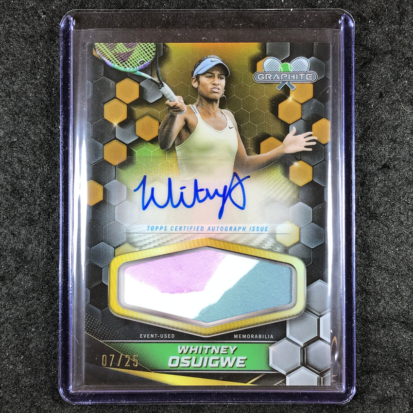 2024 Topps Graphite Tennis WHITNEY OSUIGWE Graphite Signature Relic Auto 7/25