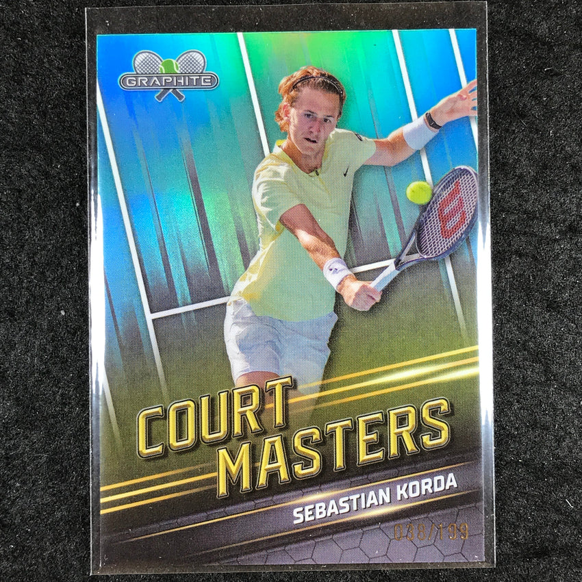 2024 Topps Graphite Tennis SEBASTIAN KORDA Court Masters Aqua /199 #SA
