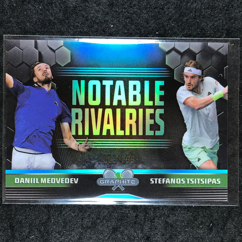 2024 Topps Graphite Tennis DANIIL MEDVEDEV TSITSIPAS Rivalries Aqua /199 #MT