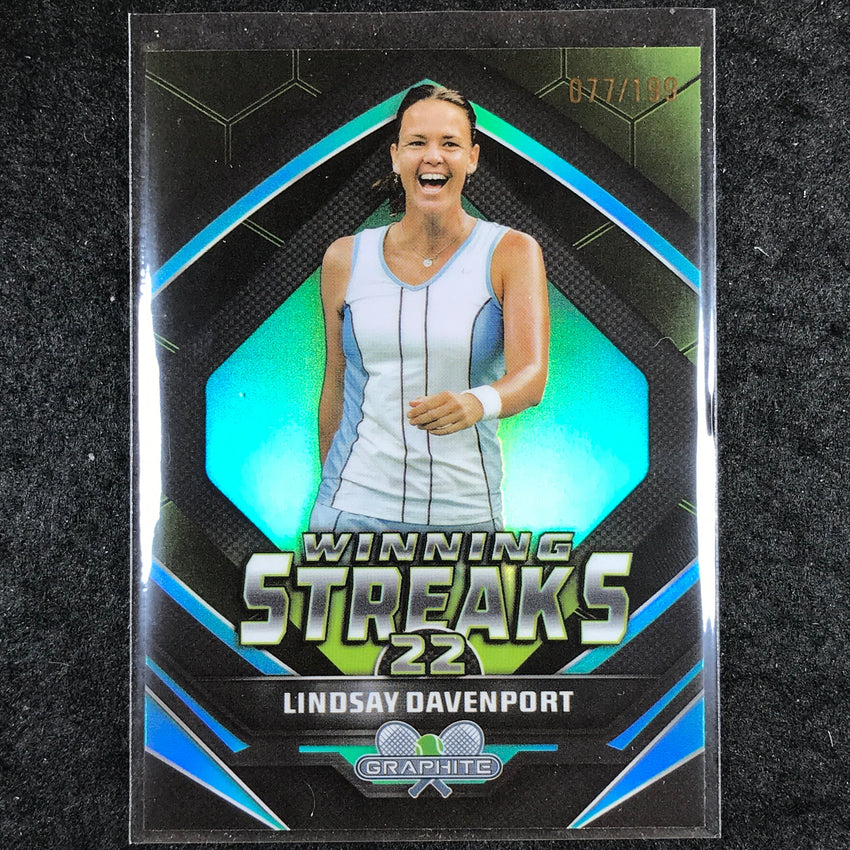 2024 Topps Graphite Tennis LINDSAY DAVENPORT Winning Streaks Aqua /199 #LD