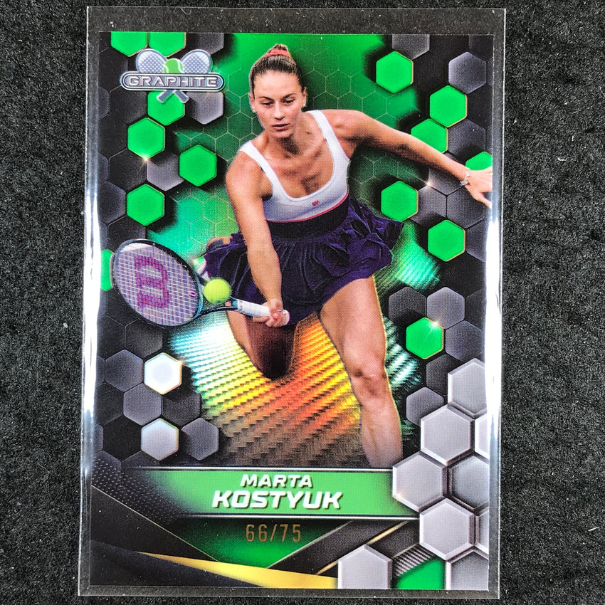 2024 Topps Graphite Tennis MARTA KOSTYUK Base Green 66/75 #47