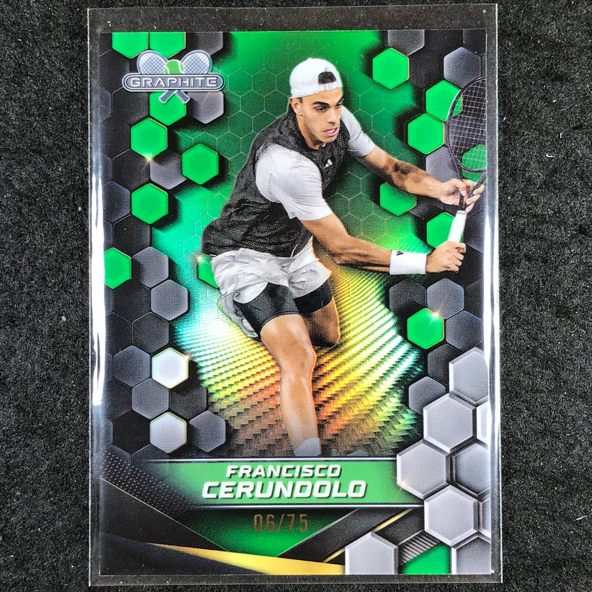 2024 Topps Graphite Tennis FRANCISCO CERUNDOLO Base Green 6/75 #60