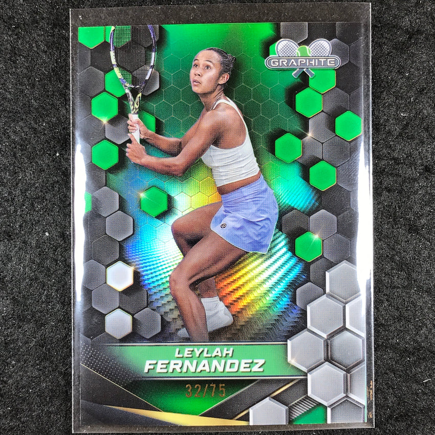2024 Topps Graphite Tennis LEYLAH FERNANDEZ Base Green 32/75 #101