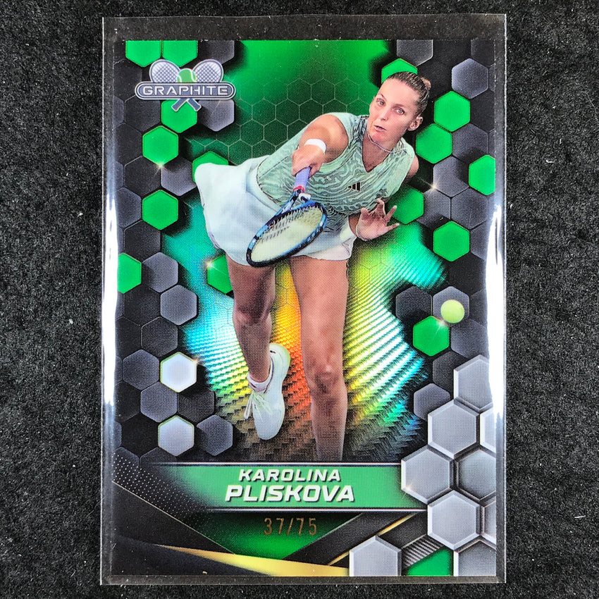 2024 Topps Graphite Tennis KAROLINA PLISKOVA Base Green 37/75 #175