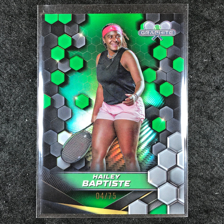 2024 Topps Graphite Tennis HAILEY BAPTISTE Base Green 4/75 #194