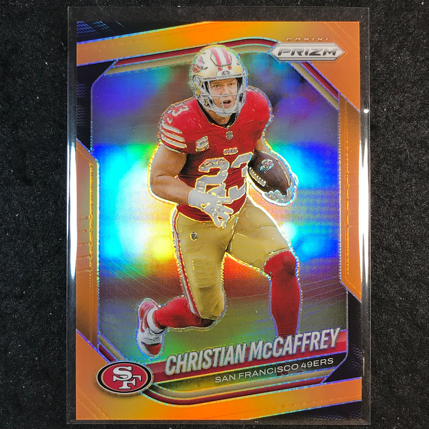 2025 Prizm Football CHRISTIAN MCCAFFREY Base Orange /249 #156