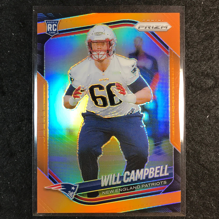 2025 Prizm Football WILL CAMPBELL Rookie Base Orange /249 #312