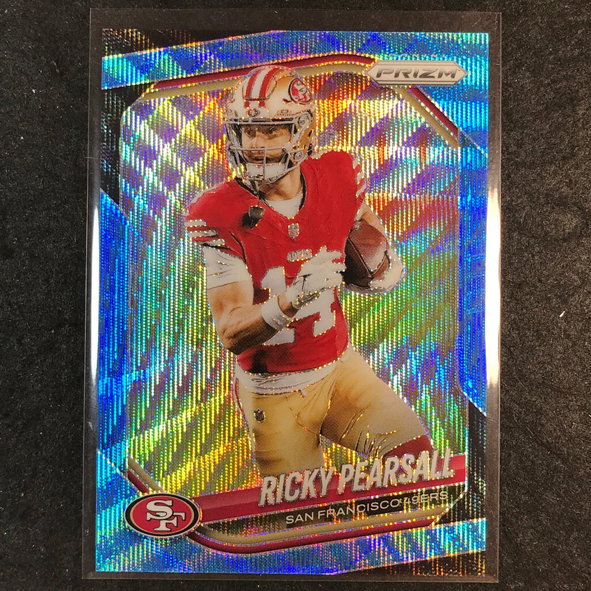 2025 Prizm Football RICKY PEARSALL Base Blue Wave /230 #99
