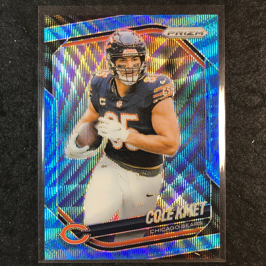 2025 Prizm Football COLE KMET Base Blue Wave /230 #112