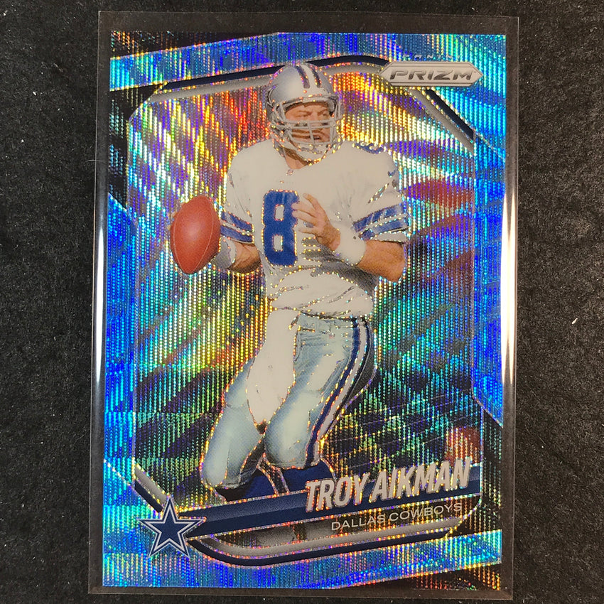 2025 Prizm Football TROY AIKMAN Base Blue Wave /230 #179