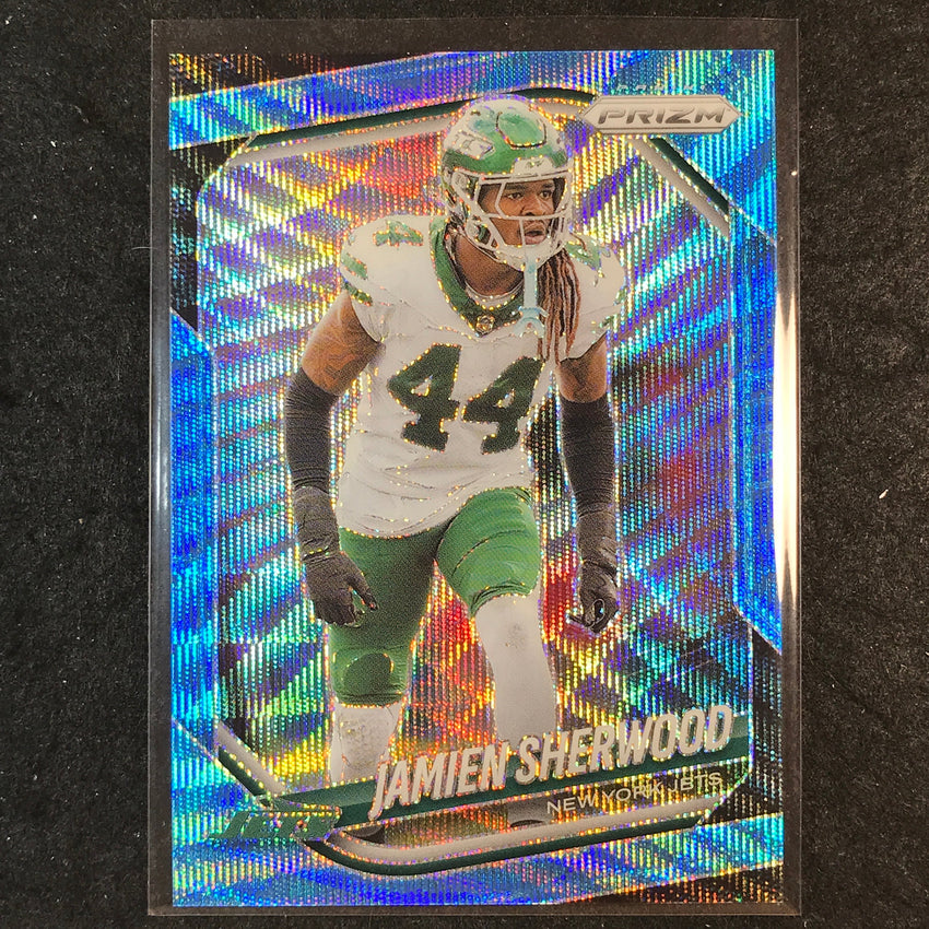 2025 Prizm Football JAMIEN SHERWOOD Base Blue Wave /230 #221