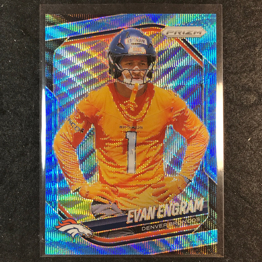 2025 Prizm Football EVAN ENGRAM Base Blue Wave /230 #277