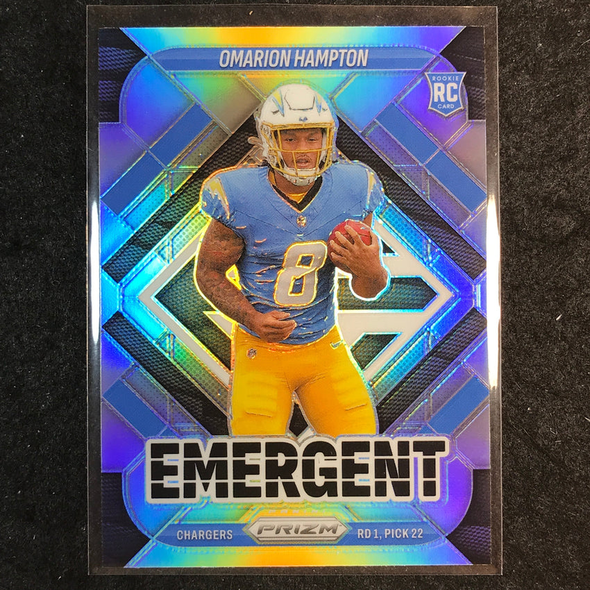 2025 Prizm Football OMARION HAMPTON Emergent Rookie Silver #9
