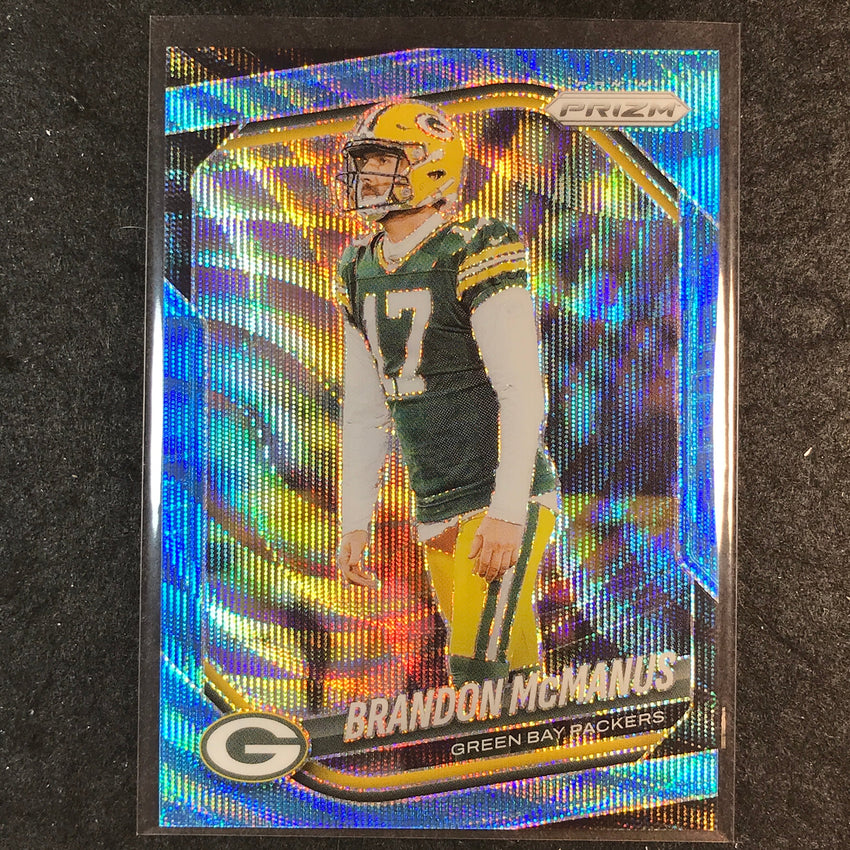 2025 Prizm Football BRANDON MCMANUS Base Blue Wave /230 #290