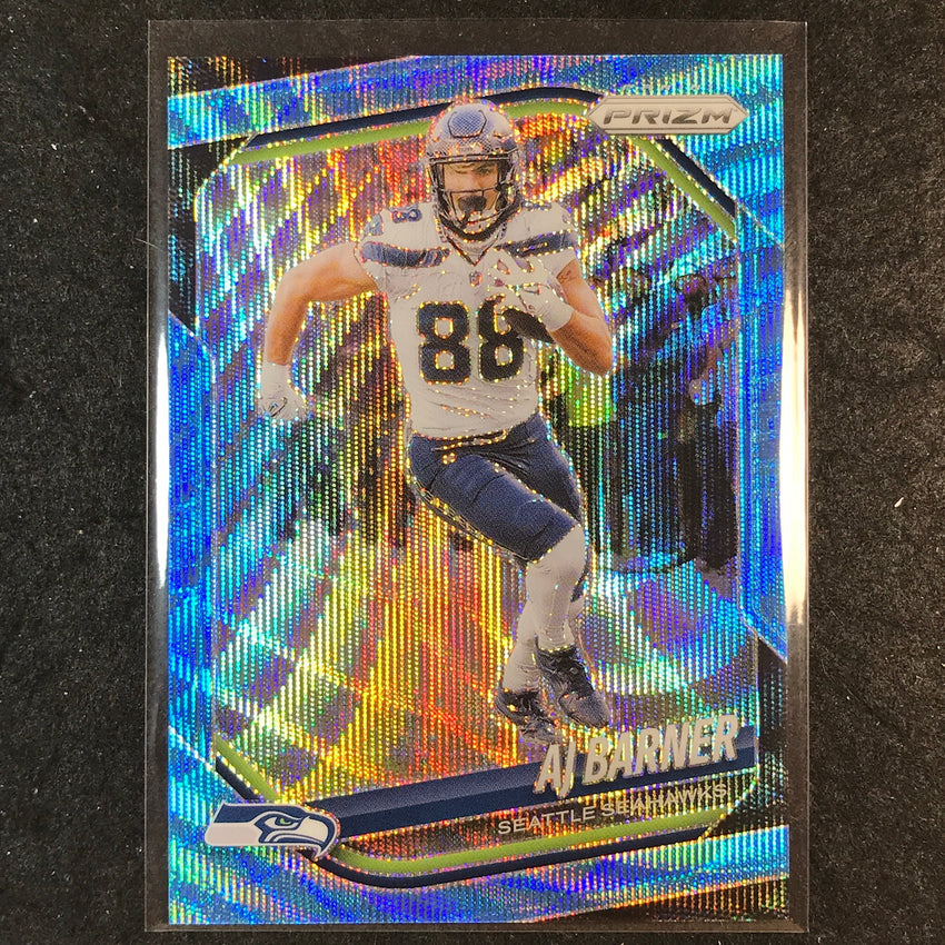 2025 Prizm Football AJ BARNER Base Blue Wave /230 #297