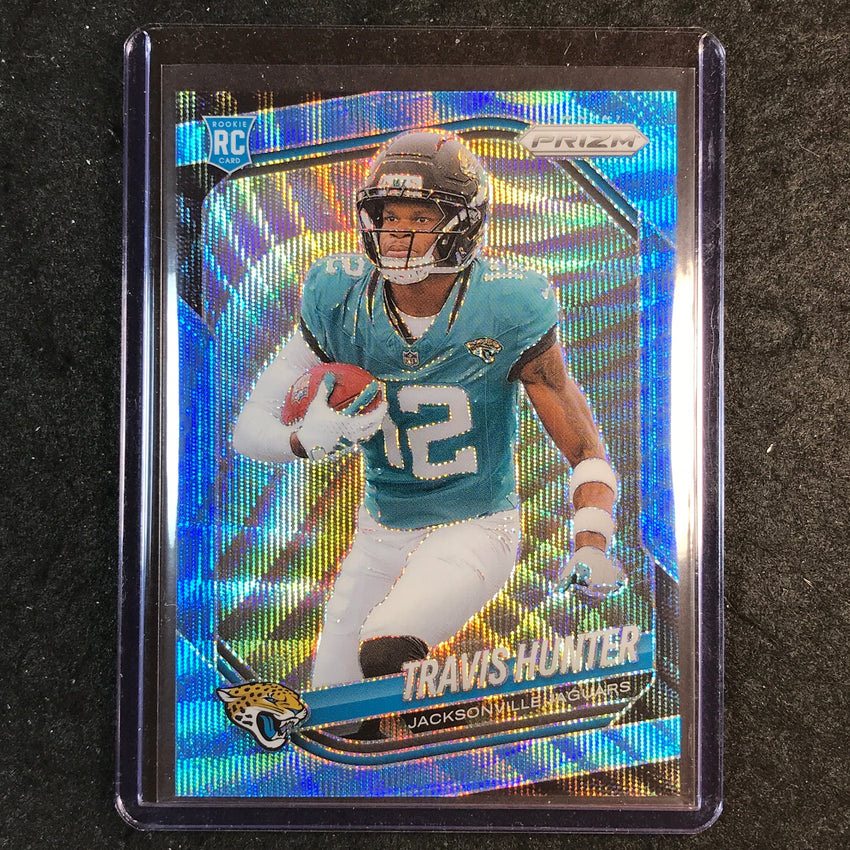 2025 Prizm Football TRAVIS HUNTER Rookie Base Blue Wave /230 #301