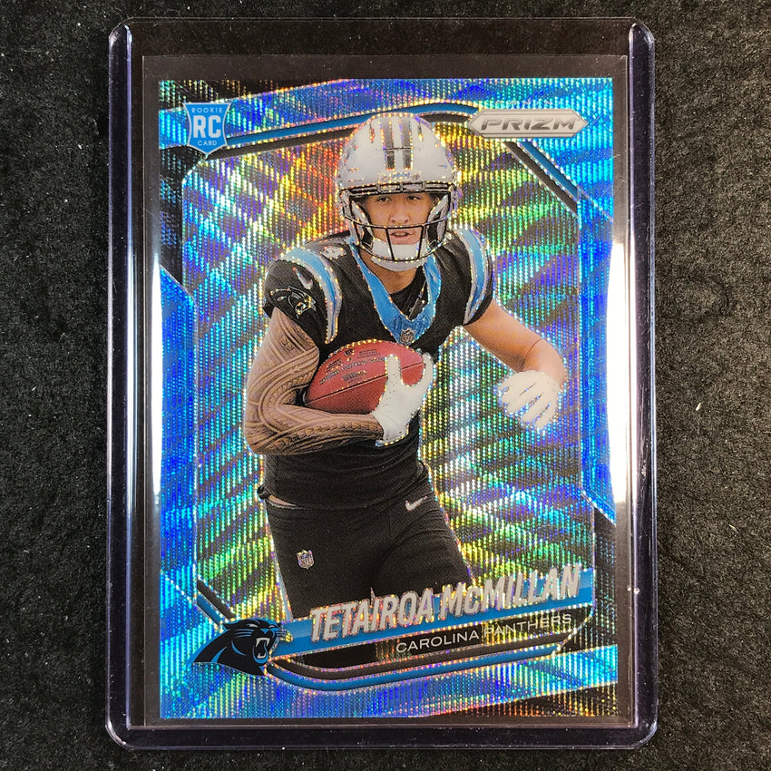 2025 Prizm Football TETAIROA MCMILLAN Rookie Base Blue Wave /230 #311