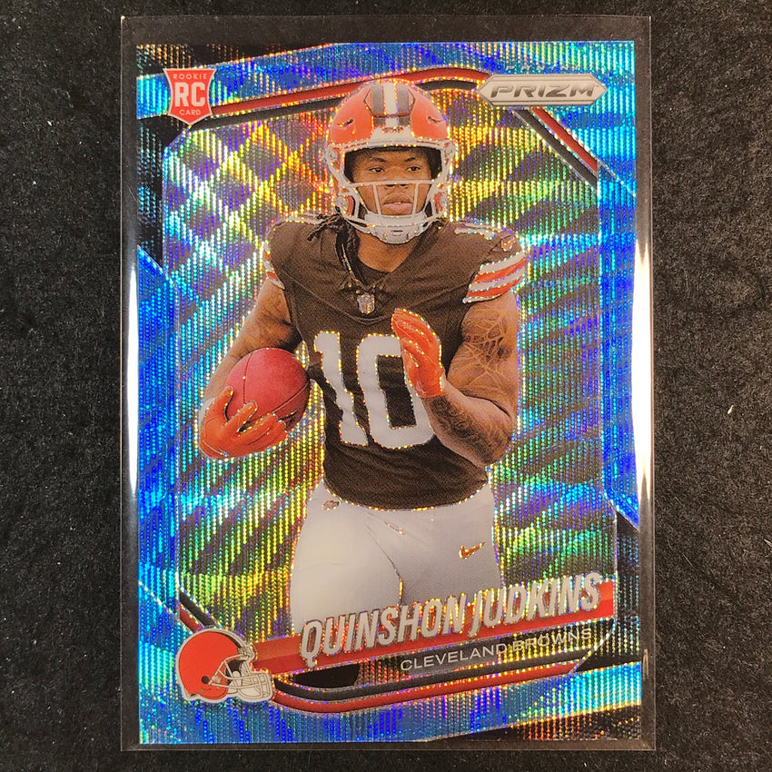 2025 Prizm Football QUINSHON JUDKINS Rookie Base Blue Wave /230 #313