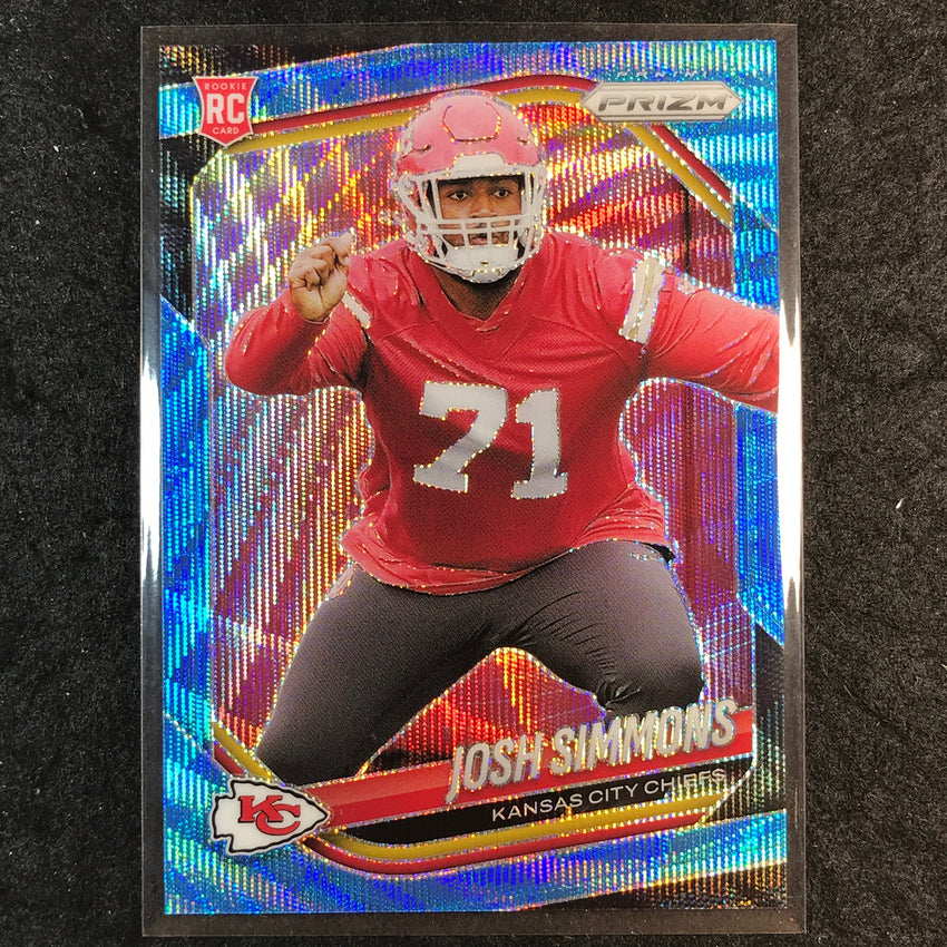 2025 Prizm Football JOSH SIMMONS Rookie Base Blue Wave /230 #337