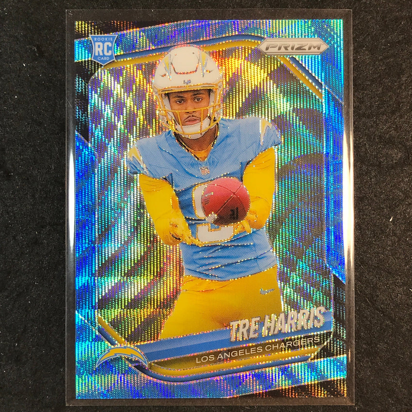 2025 Prizm Football TRE HARRIS Rookie Base Blue Wave /230 #371