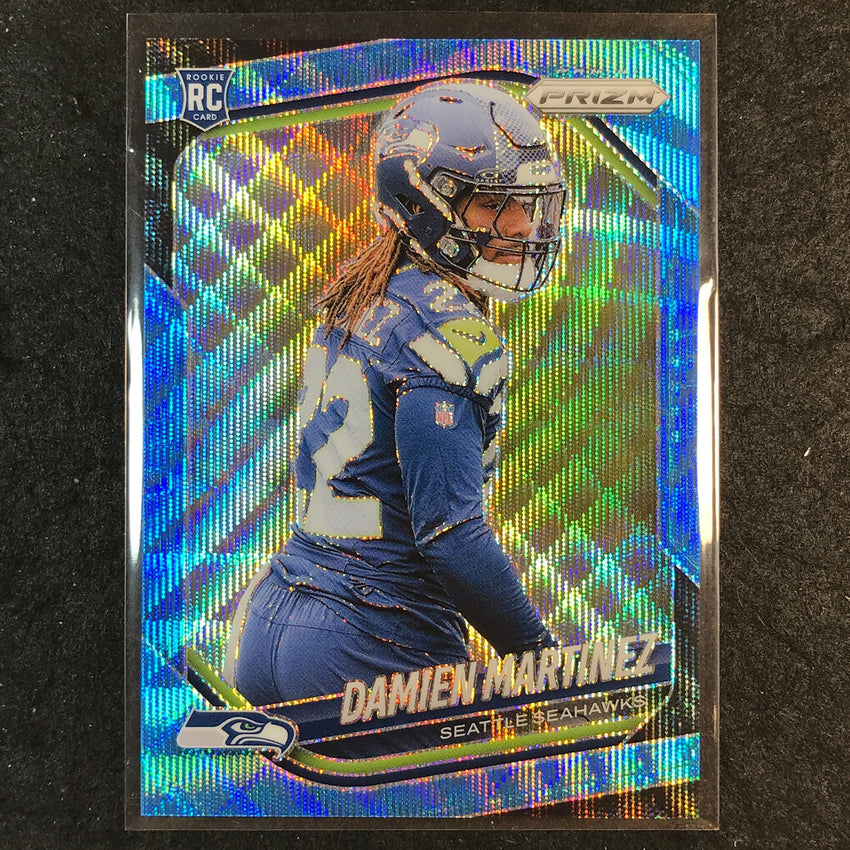 2025 Prizm Football DAMIEN MARTINEZ Rookie Base Blue Wave /230 #373