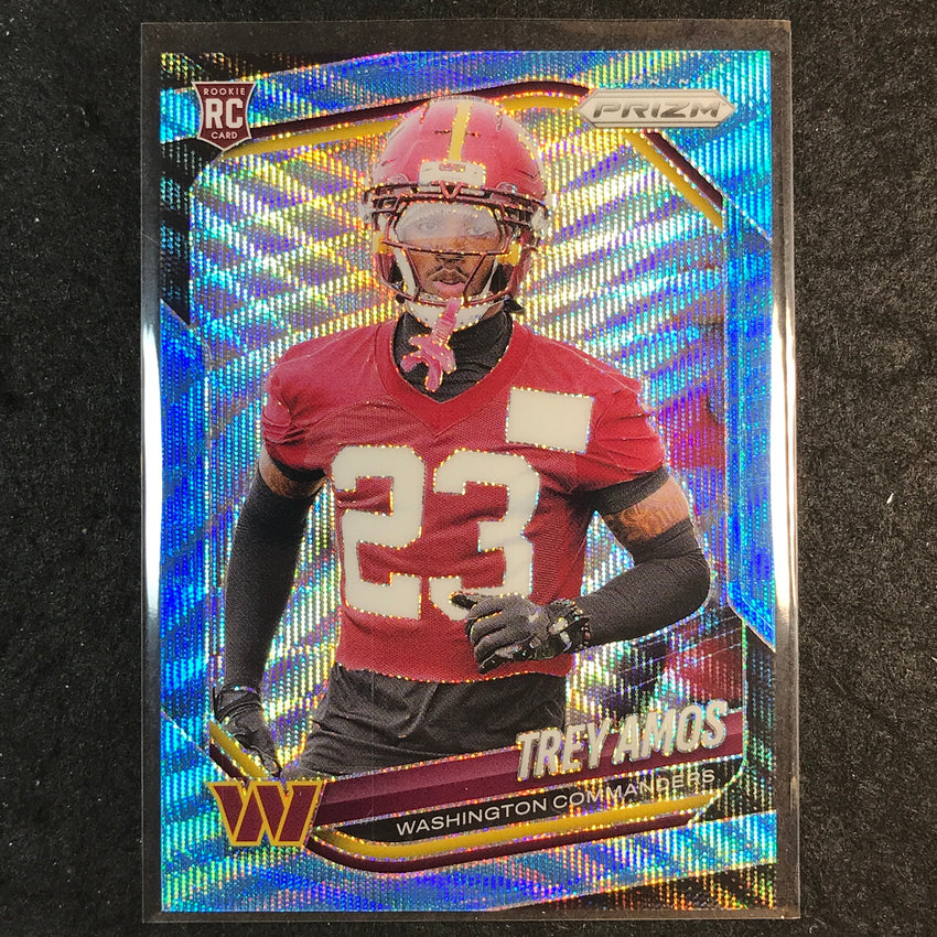2025 Prizm Football TREY AMOS Rookie Base Blue Wave /230 #400