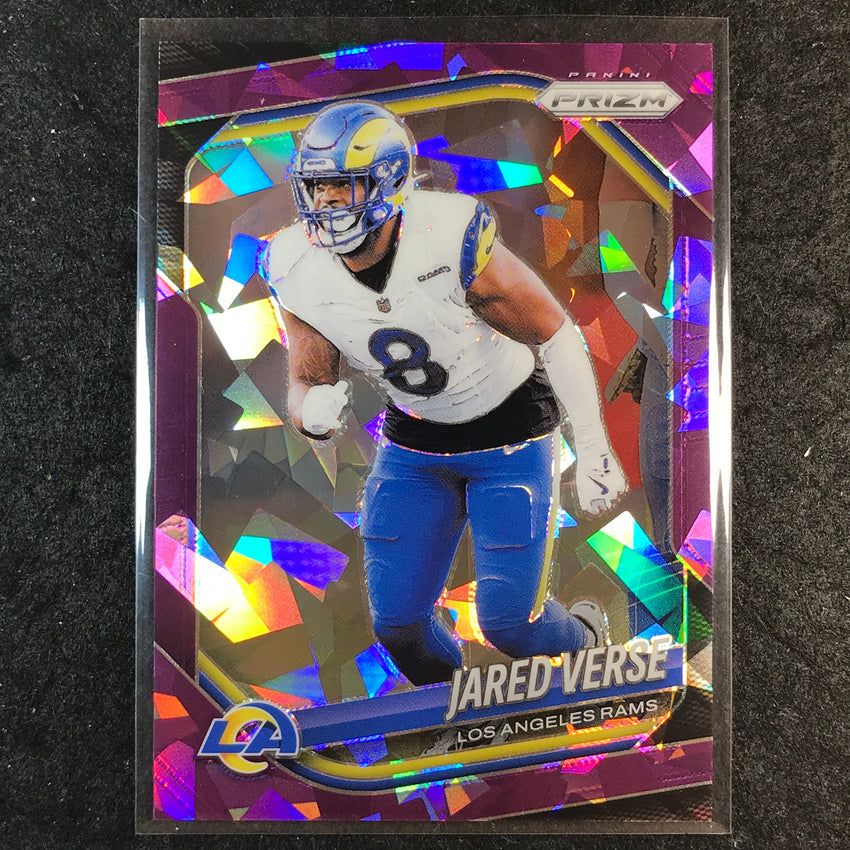 2025 Prizm Football JARED VERSE Base Purple Ice /225 #30