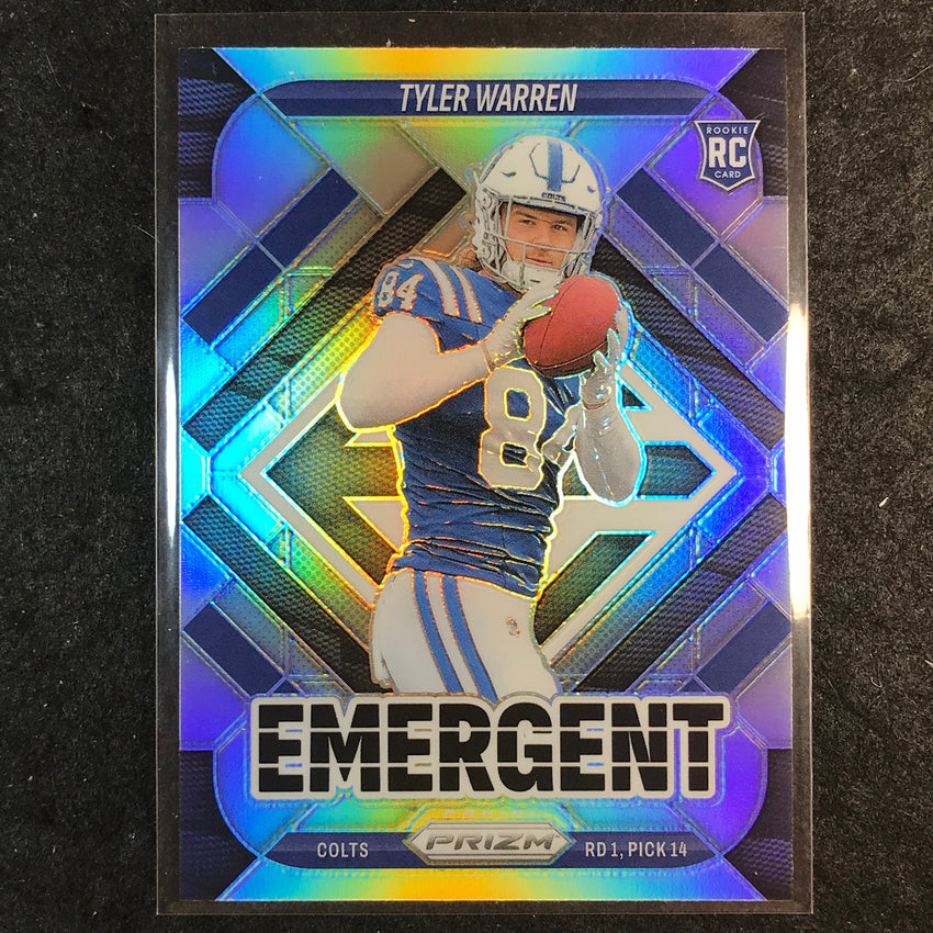 2025 Prizm Football TYLER WARREN Emergent Rookie Silver #13