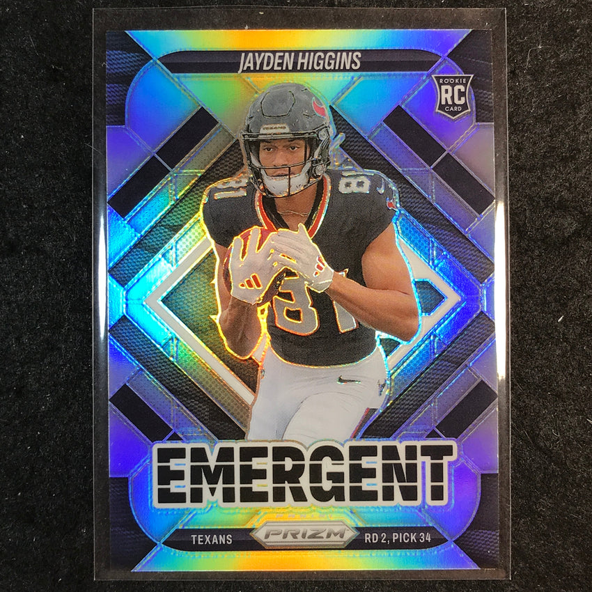 2025 Prizm Football JAYDEN HIGGINS Emergent Rookie Silver #14