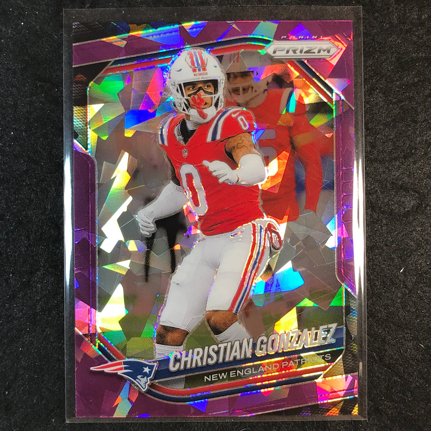 2025 Prizm Football CHRISTIAN GONZALEZ Base Purple Ice /225 #176