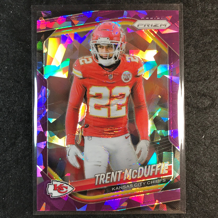 2025 Prizm Football TRENT MCDUFFIE Base Purple Ice /225 #177