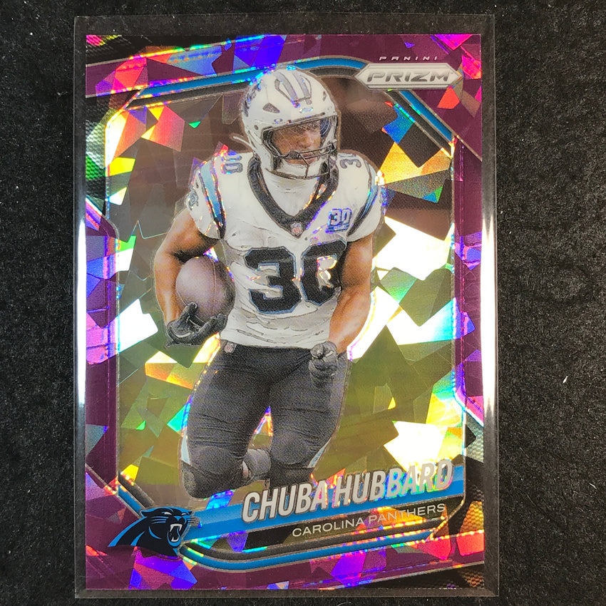 2025 Prizm Football CHUBA HUBBARD Base Purple Ice /225 #237