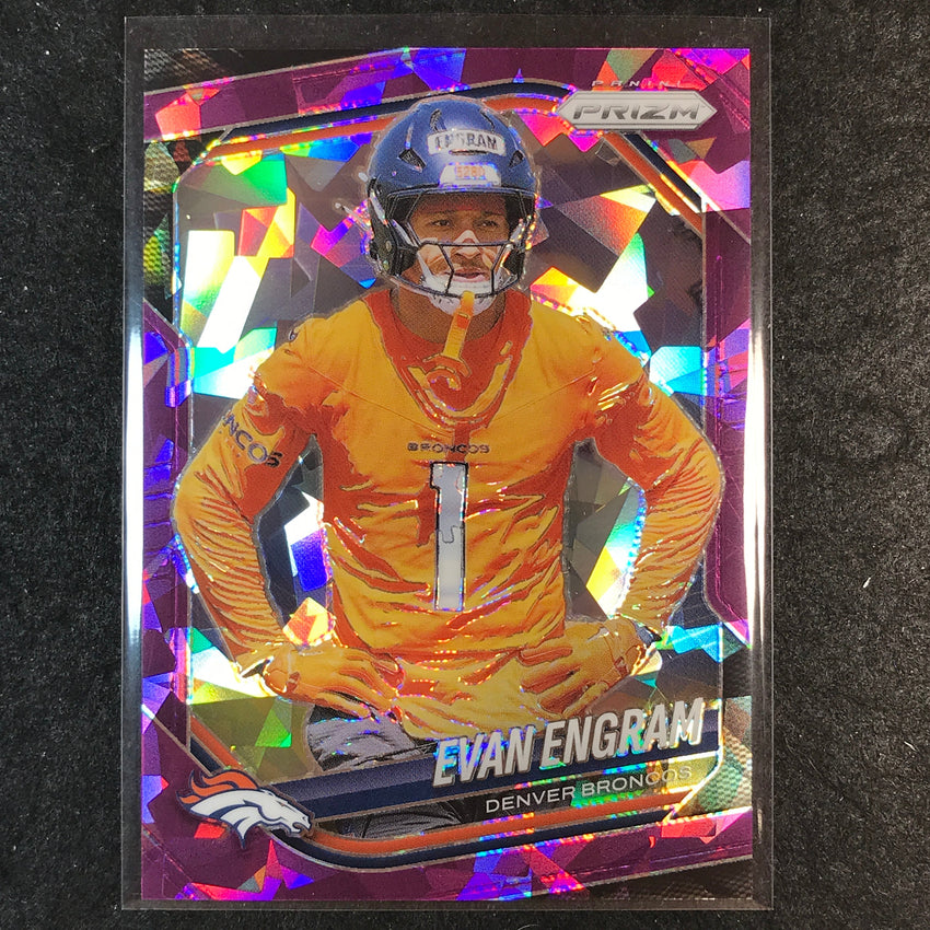 2025 Prizm Football EVAN ENGRAM Base Purple Ice /225 #277