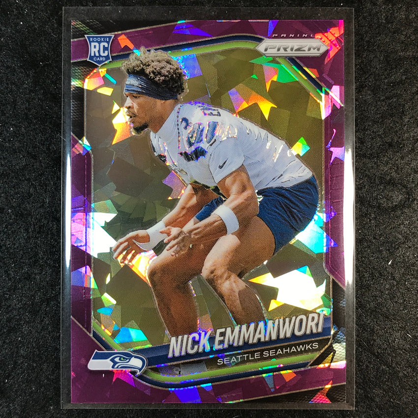 2025 Prizm Football NICK EMMANWORI Rookie Base Purple Ice /225 #320