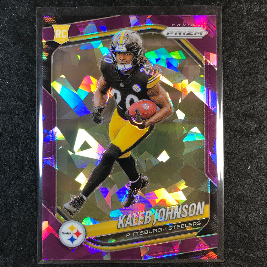 2025 Prizm Football KALEB JOHNSON Rookie Base Purple Ice /225 #375