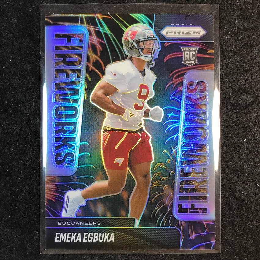 2025 Prizm Football EMEKA EGBUKA Fireworks Rookie Silver #2
