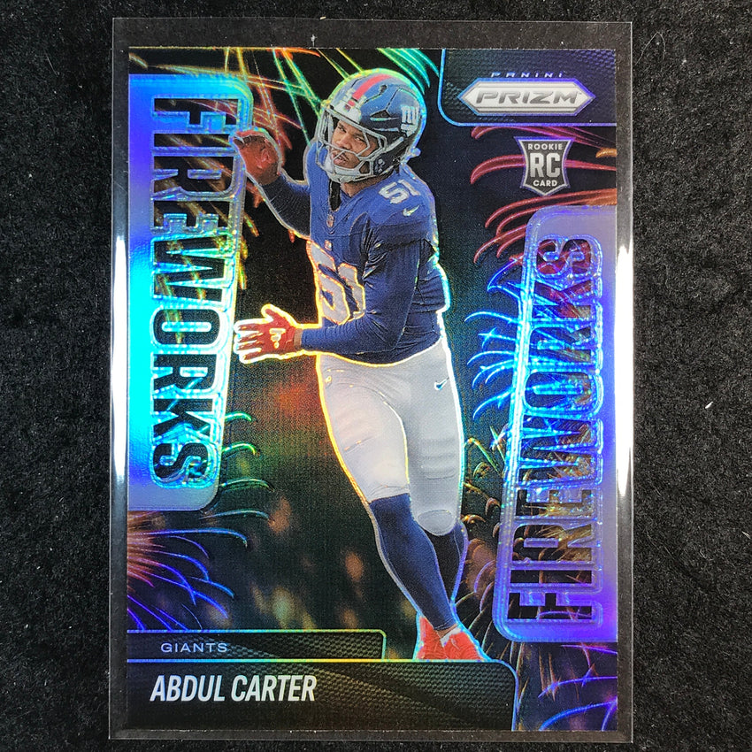 2025 Prizm Football ABDUL CARTER Fireworks Rookie Silver #7
