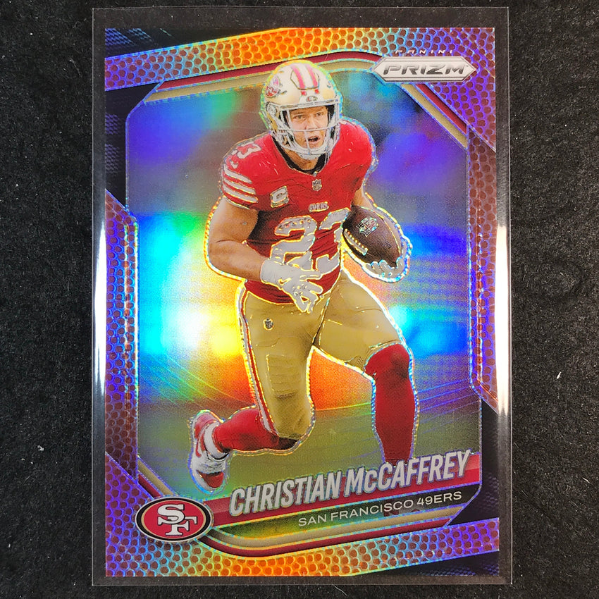 2025 Prizm Football CHRISTIAN MCCAFFREY Base Pigskin /180 #156