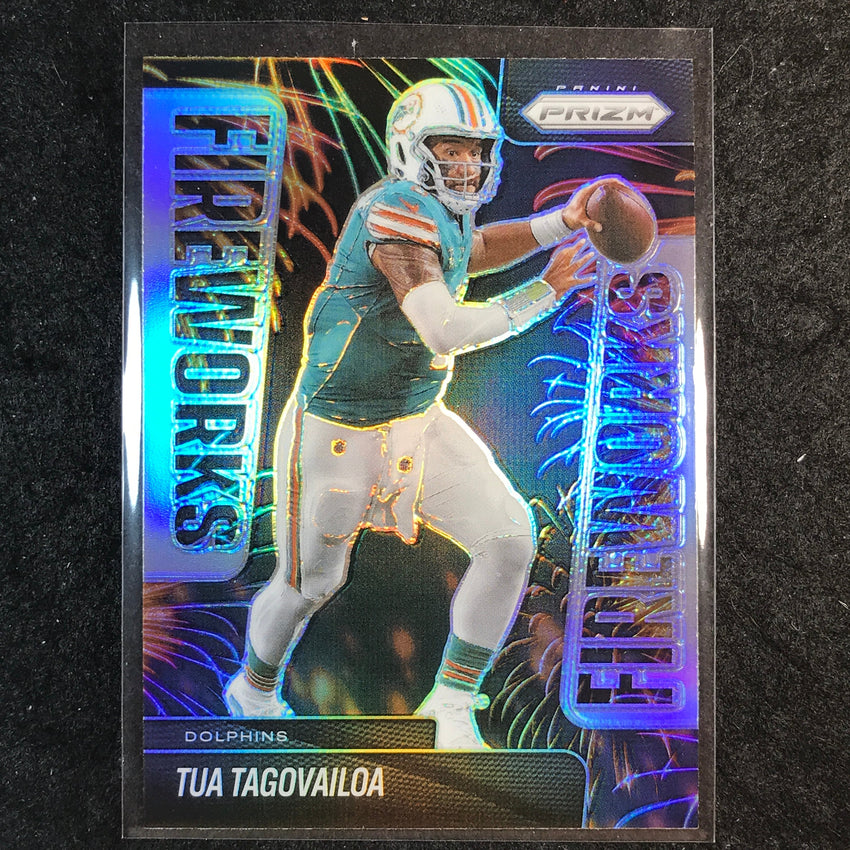 2025 Prizm Football TUA TAGOVAILOA Fireworks Silver #9