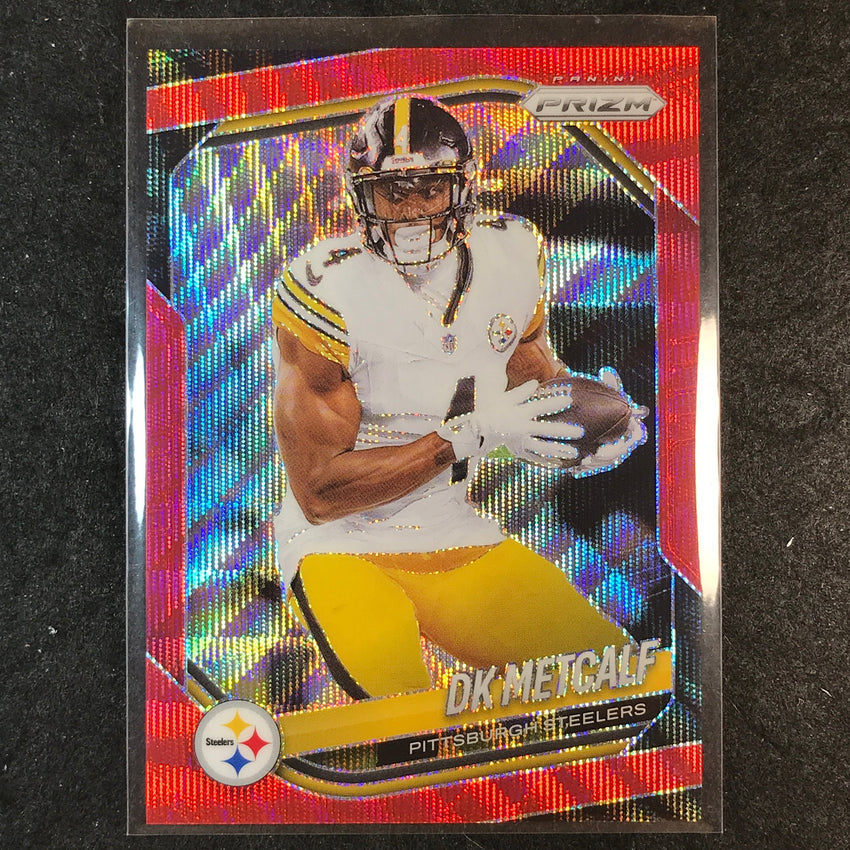 2025 Prizm Football DK METCALF Base Red Wave /149 #12