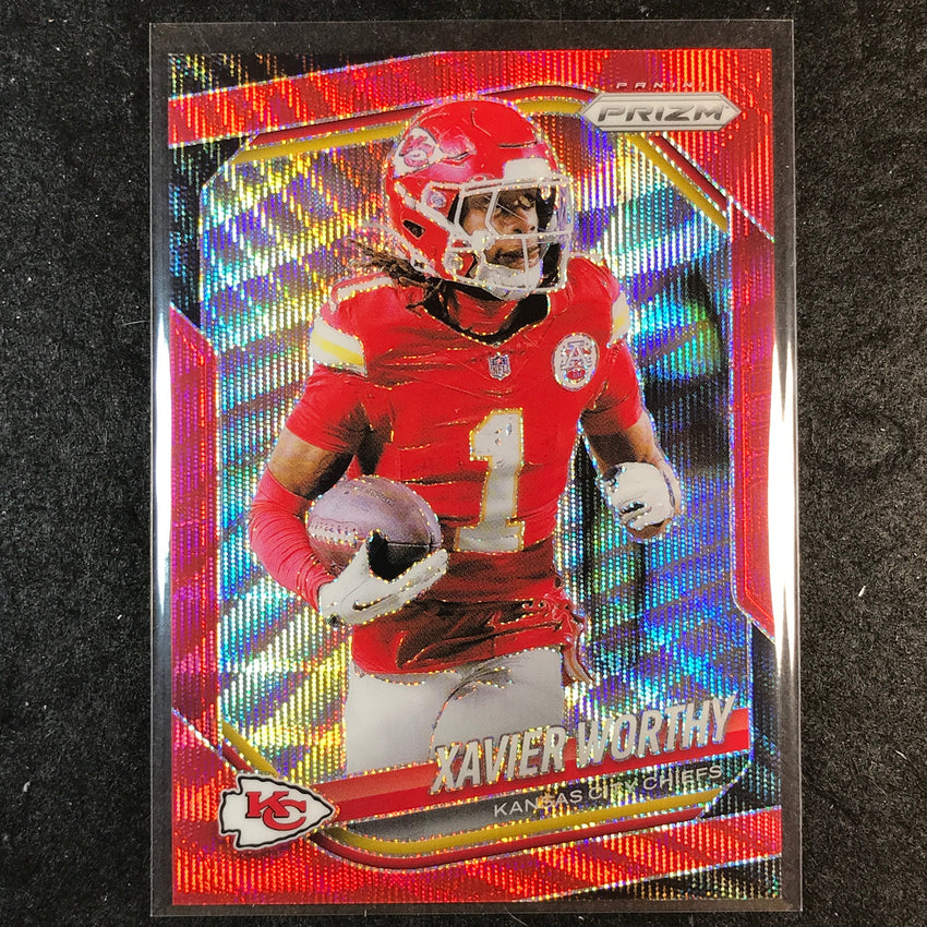 2025 Prizm Football XAVIER WORTHY Base Red Wave /149 #197
