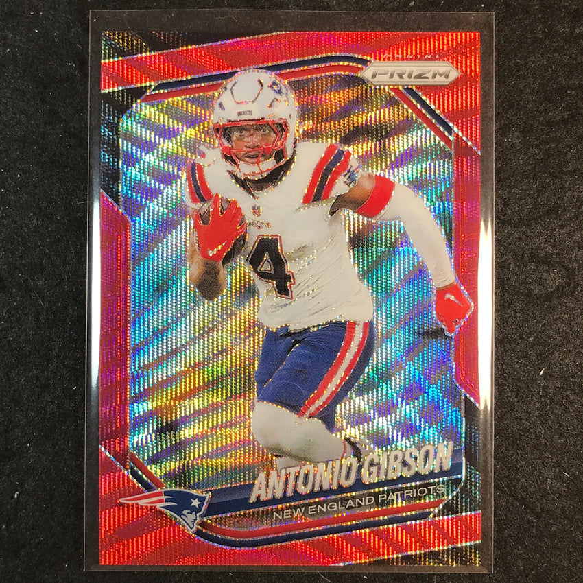 2025 Prizm Football ANTONIO GIBSON Base Red Wave /149 #224