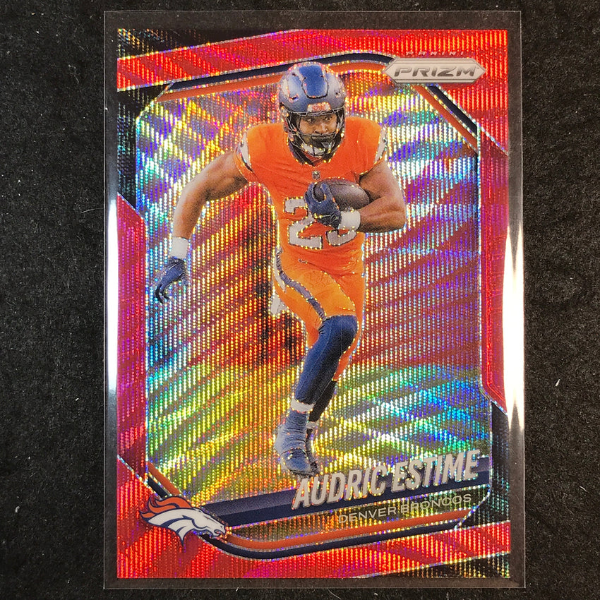 2025 Prizm Football AUDRIC ESTIME Base Red Wave /149 #226