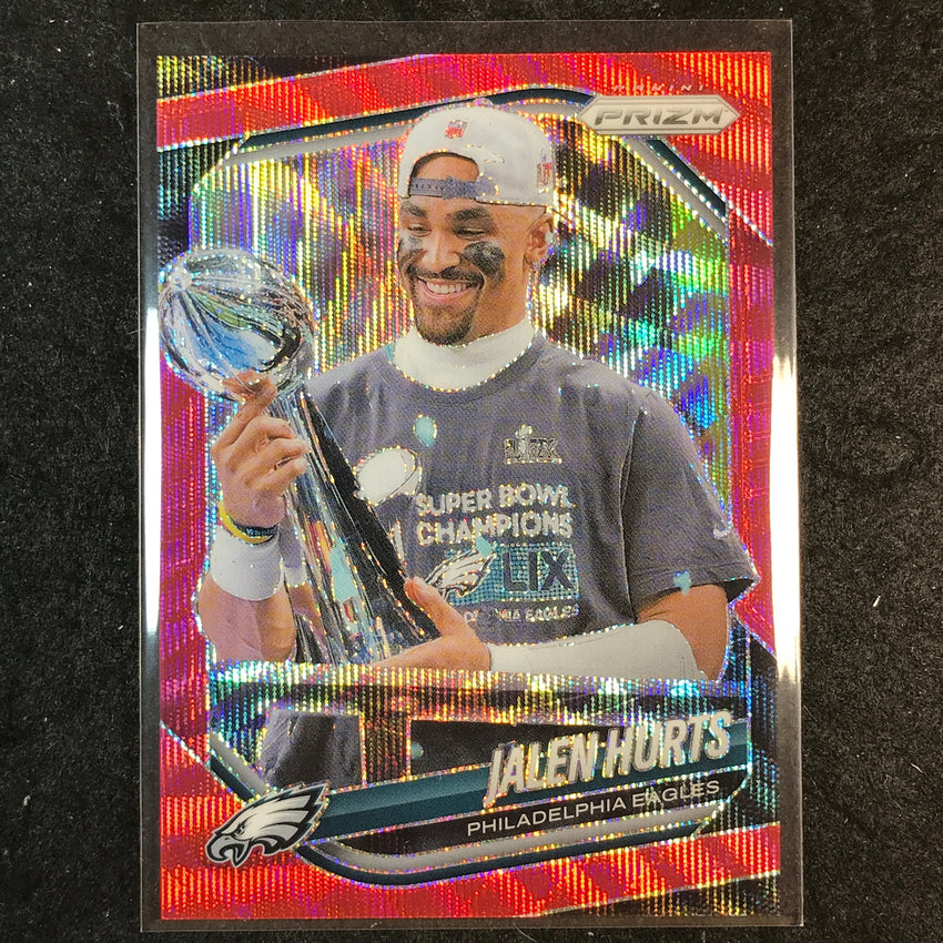 2025 Prizm Football JALEN HURTS Base Red Wave /149 #228