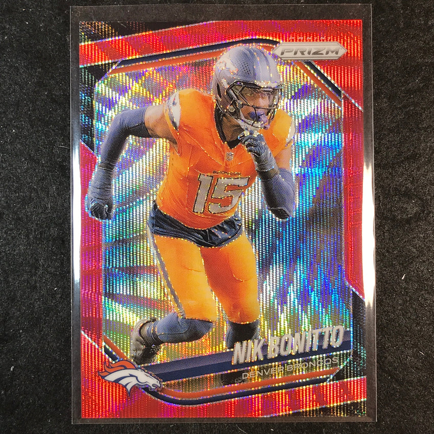 2025 Prizm Football NIK BONITTO Base Red Wave /149 #230