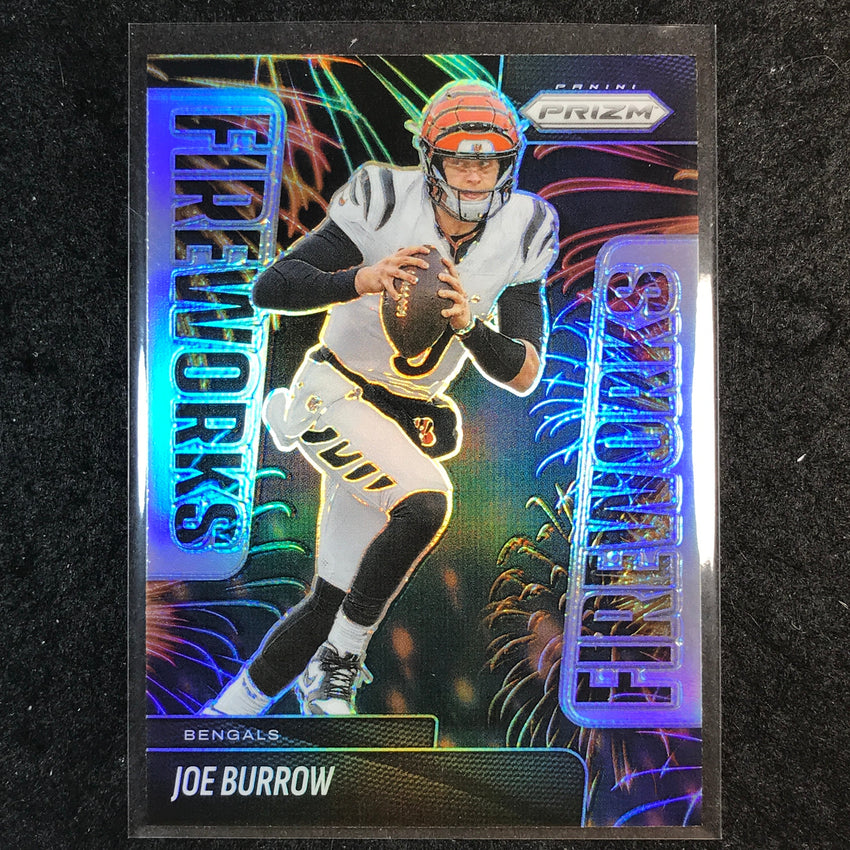 2025 Prizm Football JOE BURROW Fireworks Silver #25