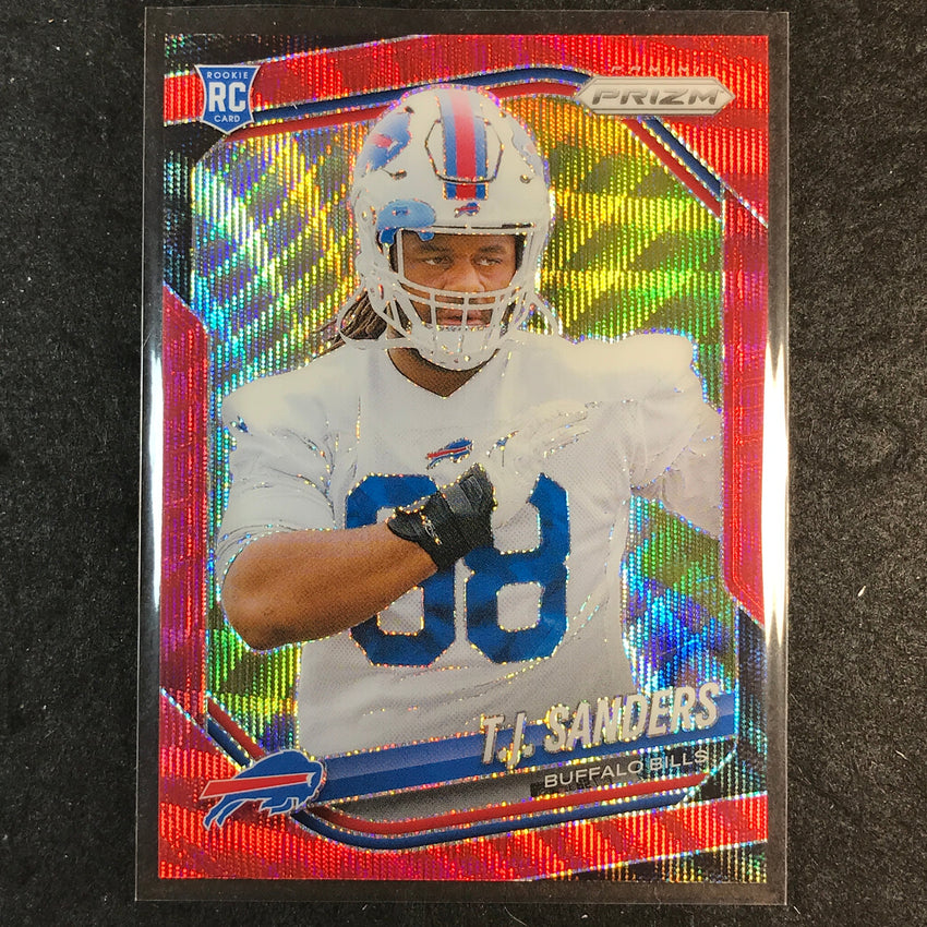 2025 Prizm Football T.J. SANDERS Rookie Base Red Wave /149 #338